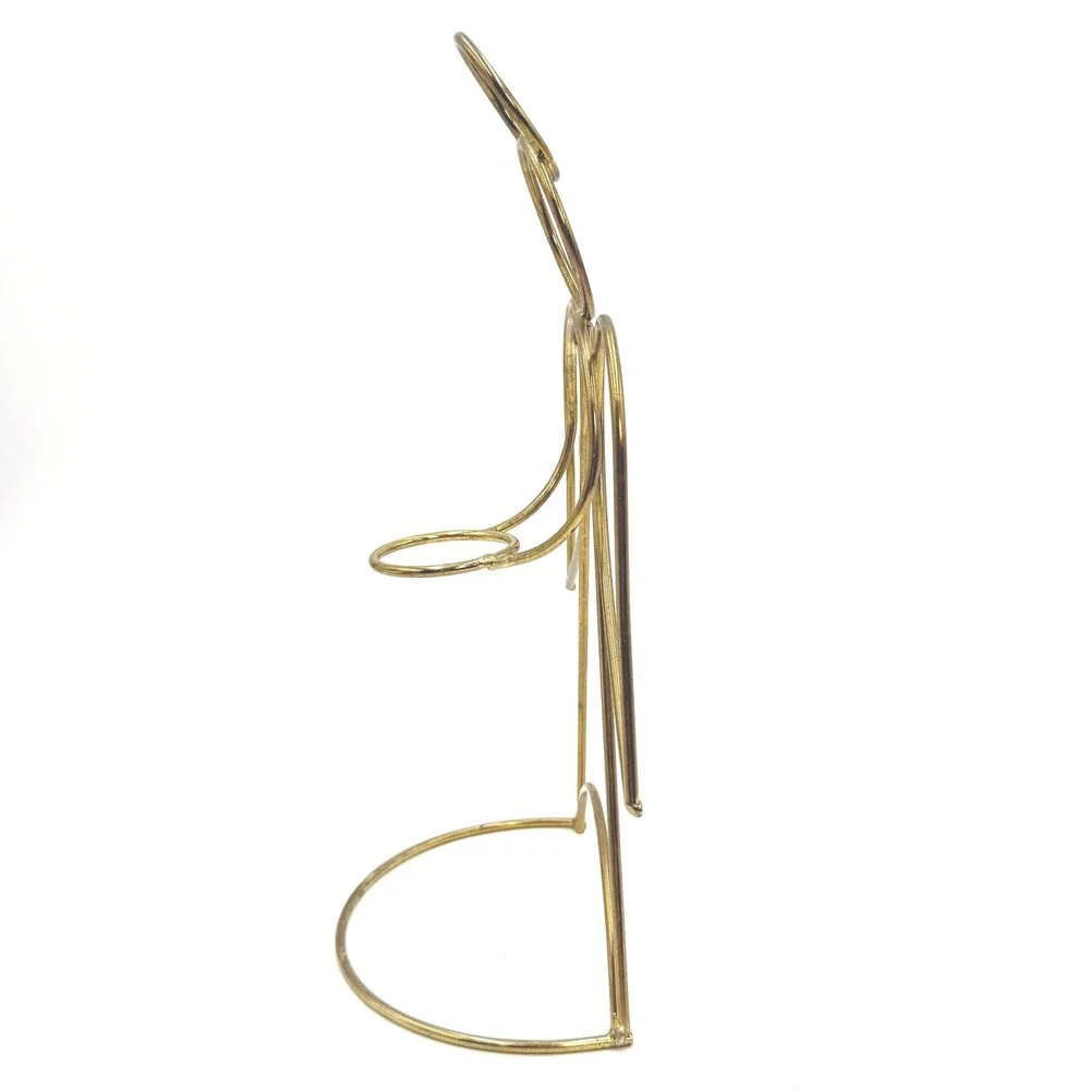 Home Interiors and Gifts Angel Candle Holder Metal/Glass Gold Clear 11574-BL